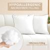 imageSasttie 18x18 Pillow Inserts Set of 4 18 x 18 Throw Pillow Insert 4 Pack 18 by 18 Pillow Insert for Bed Couch and Sofa Machine Washable Decorative Throw Pillows White