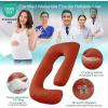 imageSasttie Pregnancy Pillows for Sleeping U Shaped Cooling Full Body Pillow with Removable Cover Pregnant Women Must Haves Maternity Essential Light GreyOrange