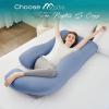 imageSasttie Pregnancy Pillows for Sleeping U Shaped Cooling Full Body Pillow with Removable Cover Pregnant Women Must Haves Maternity Essential Light GreyBlue