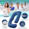 imageSasttie Pregnancy Pillows for Sleeping U Shaped Cooling Full Body Pillow with Removable Cover Pregnant Women Must Haves Maternity Essential Light GreyNavy