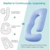 imageSasttie Pregnancy Pillows for Sleeping U Shaped Cooling Full Body Pillow with Removable Cover Pregnant Women Must Haves Maternity Essential Light GreyLight Blue