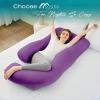 imageSasttie Pregnancy Pillows for Sleeping U Shaped Cooling Full Body Pillow with Removable Cover Pregnant Women Must Haves Maternity Essential Light GreyPurple