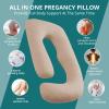 imageSasttie Pregnancy Pillows for Sleeping U Shaped Cooling Full Body Pillow with Removable Cover Pregnant Women Must Haves Maternity Essential Light GreyBeige