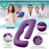 imageSasttie Pregnancy Pillows for Sleeping U Shaped Cooling Full Body Pillow with Removable Cover Pregnant Women Must Haves Maternity Essential Light GreyPurple