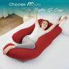 imageSasttie Pregnancy Pillows for Sleeping U Shaped Cooling Full Body Pillow with Removable Cover Pregnant Women Must Haves Maternity Essential Light GreyRed