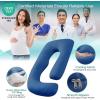 imageSasttie Pregnancy Pillows for Sleeping U Shaped Cooling Full Body Pillow with Removable Cover Pregnant Women Must Haves Maternity Essential Light GreyNavy