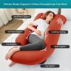 imageSasttie Pregnancy Pillows for Sleeping U Shaped Cooling Full Body Pillow with Removable Cover Pregnant Women Must Haves Maternity Essential Light GreyOrange