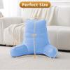imageSasttie Reading Pillow for Bed  23 Inch Back Pillow for Bed Sitting Up BackRest Support Cushion with Side Pockets and Arms Dorm Essentials OekoTex Certified Light PinkBlue