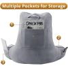 imageSasttie Reading Pillow for Bed  23 Inch Back Pillow for Bed Sitting Up BackRest Support Cushion with Side Pockets and Arms Dorm Essentials OekoTex Certified Light PinkDark Grey