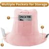 imageSasttie Reading Pillow for Bed  23 Inch Back Pillow for Bed Sitting Up BackRest Support Cushion with Side Pockets and Arms Dorm Essentials OekoTex Certified Light PinkLight Pink