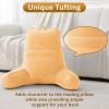 imageSasttie Reading Pillow for Bed  23 Inch Back Pillow for Bed Sitting Up BackRest Support Cushion with Side Pockets and Arms Dorm Essentials OekoTex Certified Light PinkPale Orange