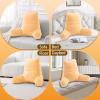 imageSasttie Reading Pillow for Bed  23 Inch Back Pillow for Bed Sitting Up BackRest Support Cushion with Side Pockets and Arms Dorm Essentials OekoTex Certified Light PinkPale Orange