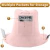 imageSasttie Reading Pillow for Bed  23 Inch Back Pillow for Bed Sitting Up BackRest Support Cushion with Side Pockets and Arms Dorm Essentials OekoTex Certified Light PinkPale Pink