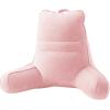 imageSasttie Reading Pillow for Bed  23 Inch Back Pillow for Bed Sitting Up BackRest Support Cushion with Side Pockets and Arms Dorm Essentials OekoTex Certified Light PinkLight Pink