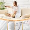 imageSasttie Reading Pillow for Bed  23 Inch Back Pillow for Bed Sitting Up BackRest Support Cushion with Side Pockets and Arms Dorm Essentials OekoTex Certified Light PinkWhite