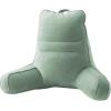 imageSasttie Reading Pillow for Bed  23 Inch Back Pillow for Bed Sitting Up BackRest Support Cushion with Side Pockets and Arms Dorm Essentials OekoTex Certified Light PinkGreen