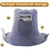 imageSasttie Reading Pillow for Bed  23 Inch Back Pillow for Bed Sitting Up BackRest Support Cushion with Side Pockets and Arms Dorm Essentials OekoTex Certified Light PinkGreyish Purple