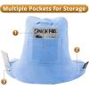 imageSasttie Reading Pillow for Bed  23 Inch Back Pillow for Bed Sitting Up BackRest Support Cushion with Side Pockets and Arms Dorm Essentials OekoTex Certified Light PinkBlue