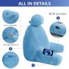 imageSasttie Reading Pillows for Sitting in Bed Adult Velvet Back Pillow Bed Sitting Up BackRest Support Cushion for Sit Up on Couch Sofa and Floor Dorm Essentials OekoTex Certified Dark GreyBlue