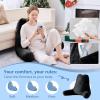 imageSasttie Reading Pillows for Sitting in Bed Adult Velvet Back Pillow Bed Sitting Up BackRest Support Cushion for Sit Up on Couch Sofa and Floor Dorm Essentials OekoTex Certified Dark GreyBlack