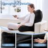 imageSasttie Reading Pillows for Sitting in Bed Adult Velvet Back Pillow Bed Sitting Up BackRest Support Cushion for Sit Up on Couch Sofa and Floor Dorm Essentials OekoTex Certified Dark GreyBlack