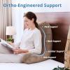 imageSasttie Reading Pillows for Sitting in Bed Adult Velvet Back Pillow Bed Sitting Up BackRest Support Cushion for Sit Up on Couch Sofa and Floor Dorm Essentials OekoTex Certified Dark GreyLight Brown