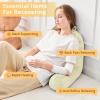 imageSasttie Reading Pillows for Sitting in Bed Adult Velvet Back Pillow Bed Sitting Up BackRest Support Cushion for Sit Up on Couch Sofa and Floor Dorm Essentials OekoTex Certified Dark GreyCream