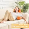 imageSasttie Reading Pillows for Sitting in Bed Adult Velvet Back Pillow Bed Sitting Up BackRest Support Cushion for Sit Up on Couch Sofa and Floor Dorm Essentials OekoTex Certified Dark GreyOrange