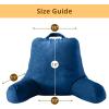 imageSasttie Reading Pillows for Sitting in Bed Adult Velvet Back Pillow Bed Sitting Up BackRest Support Cushion for Sit Up on Couch Sofa and Floor Dorm Essentials OekoTex Certified Dark GreyNavy