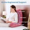 imageSasttie Reading Pillows for Sitting in Bed Adult Velvet Back Pillow Bed Sitting Up BackRest Support Cushion for Sit Up on Couch Sofa and Floor Dorm Essentials OekoTex Certified Dark GreyRose Pink