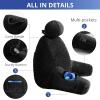 imageSasttie Reading Pillows for Sitting in Bed Adult Velvet Back Pillow Bed Sitting Up BackRest Support Cushion for Sit Up on Couch Sofa and Floor Dorm Essentials OekoTex Certified Dark GreyBlack