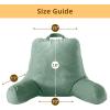 imageSasttie Reading Pillows for Sitting in Bed Adult Velvet Back Pillow Bed Sitting Up BackRest Support Cushion for Sit Up on Couch Sofa and Floor Dorm Essentials OekoTex Certified Dark GreySage