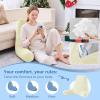 imageSasttie Reading Pillows for Sitting in Bed Adult Velvet Back Pillow Bed Sitting Up BackRest Support Cushion for Sit Up on Couch Sofa and Floor Dorm Essentials OekoTex Certified Dark GreyCream