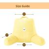 imageSasttie Reading Pillows for Sitting in Bed Adult Velvet Back Pillow Bed Sitting Up BackRest Support Cushion for Sit Up on Couch Sofa and Floor Dorm Essentials OekoTex Certified Dark GreyLight Yellow