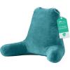imageSasttie Reading Pillows for Sitting in Bed Adult Velvet Back Pillow Bed Sitting Up BackRest Support Cushion for Sit Up on Couch Sofa and Floor Dorm Essentials OekoTex Certified Dark GreyTeal Blue