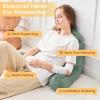 imageSasttie Reading Pillows for Sitting in Bed Adult Velvet Back Pillow Bed Sitting Up BackRest Support Cushion for Sit Up on Couch Sofa and Floor Dorm Essentials OekoTex Certified Dark GreySage