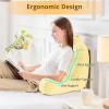 imageSasttie Reading Pillows for Sitting in Bed Adult Velvet Back Pillow Bed Sitting Up BackRest Support Cushion for Sit Up on Couch Sofa and Floor Dorm Essentials OekoTex Certified Dark GreyLight Yellow