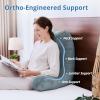 imageSasttie Reading Pillows for Sitting in Bed Adult Velvet Back Pillow Bed Sitting Up BackRest Support Cushion for Sit Up on Couch Sofa and Floor Dorm Essentials OekoTex Certified Dark GreyBluish Grey