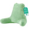 imageSasttie Reading Pillows for Sitting in Bed Adult Velvet Back Pillow Bed Sitting Up BackRest Support Cushion for Sit Up on Couch Sofa and Floor Dorm Essentials OekoTex Certified Dark GreyLight Green