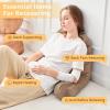 imageSasttie Reading Pillows for Sitting in Bed Adult Velvet Back Pillow Bed Sitting Up BackRest Support Cushion for Sit Up on Couch Sofa and Floor Dorm Essentials OekoTex Certified Dark GreyLight Brown