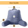 imageSasttie Reading Pillows for Sitting in Bed Adult Velvet Back Pillow Bed Sitting Up BackRest Support Cushion for Sit Up on Couch Sofa and Floor Dorm Essentials OekoTex Certified Dark GreyGrey Purple