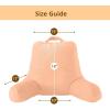 imageSasttie Reading Pillows for Sitting in Bed Adult Velvet Back Pillow Bed Sitting Up BackRest Support Cushion for Sit Up on Couch Sofa and Floor Dorm Essentials OekoTex Certified Dark GreyLight Salmon