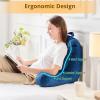 imageSasttie Reading Pillows for Sitting in Bed Adult Velvet Back Pillow Bed Sitting Up BackRest Support Cushion for Sit Up on Couch Sofa and Floor Dorm Essentials OekoTex Certified Dark GreyNavy