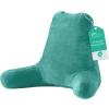 imageSasttie Reading Pillows for Sitting in Bed Adult Velvet Back Pillow Bed Sitting Up BackRest Support Cushion for Sit Up on Couch Sofa and Floor Dorm Essentials OekoTex Certified Dark GreyTeal Cyan