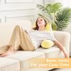 imageSasttie Reading Pillows for Sitting in Bed Adult Velvet Back Pillow Bed Sitting Up BackRest Support Cushion for Sit Up on Couch Sofa and Floor Dorm Essentials OekoTex Certified Dark GreyLight Yellow