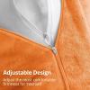 imageSasttie Reading Pillows for Sitting in Bed Adult Velvet Back Pillow Bed Sitting Up BackRest Support Cushion for Sit Up on Couch Sofa and Floor Dorm Essentials OekoTex Certified Dark GreyOrange