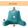 imageSasttie Reading Pillows for Sitting in Bed Adult Velvet Back Pillow Bed Sitting Up BackRest Support Cushion for Sit Up on Couch Sofa and Floor Dorm Essentials OekoTex Certified Dark GreyTeal Blue