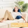 imageSasttie Reading Pillows for Sitting in Bed Adult Velvet Back Pillow Bed Sitting Up BackRest Support Cushion for Sit Up on Couch Sofa and Floor Dorm Essentials OekoTex Certified Dark GreyNavy
