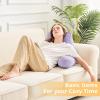 imageSasttie Reading Pillows for Sitting in Bed Adult Velvet Back Pillow Bed Sitting Up BackRest Support Cushion for Sit Up on Couch Sofa and Floor Dorm Essentials OekoTex Certified Dark GreyLavender