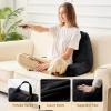 imageSasttie Reading Pillows for Sitting in Bed Adult Velvet Back Pillow Bed Sitting Up BackRest Support Cushion for Sit Up on Couch Sofa and Floor Dorm Essentials OekoTex Certified Dark GreyBlack